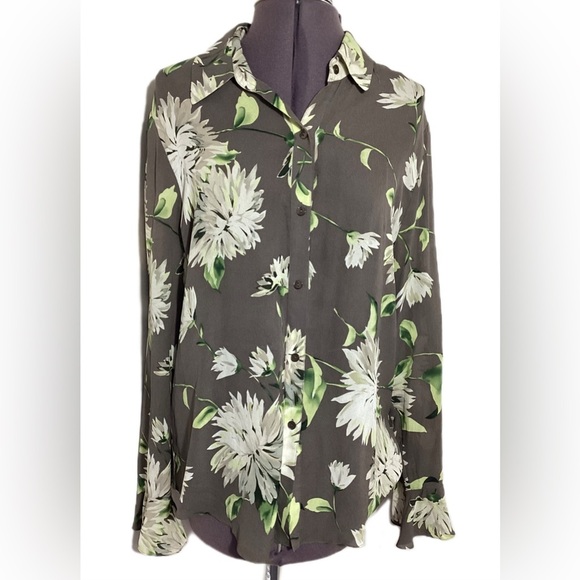 Floral Romantic Blouse Classy Office Elegant - Picture 2 of 16